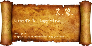 Kuszák Magdolna névjegykártya