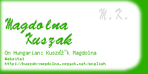 magdolna kuszak business card